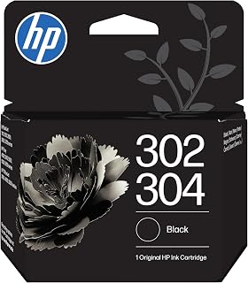HP 302/304 Black, Original Ink Cartridge | Compatible with HP DeskJet 1110, 2130, 3630, Envy 4520, OfficeJet 3830, 4650, 5220, 5230, 120 pages (B7RT7AE)