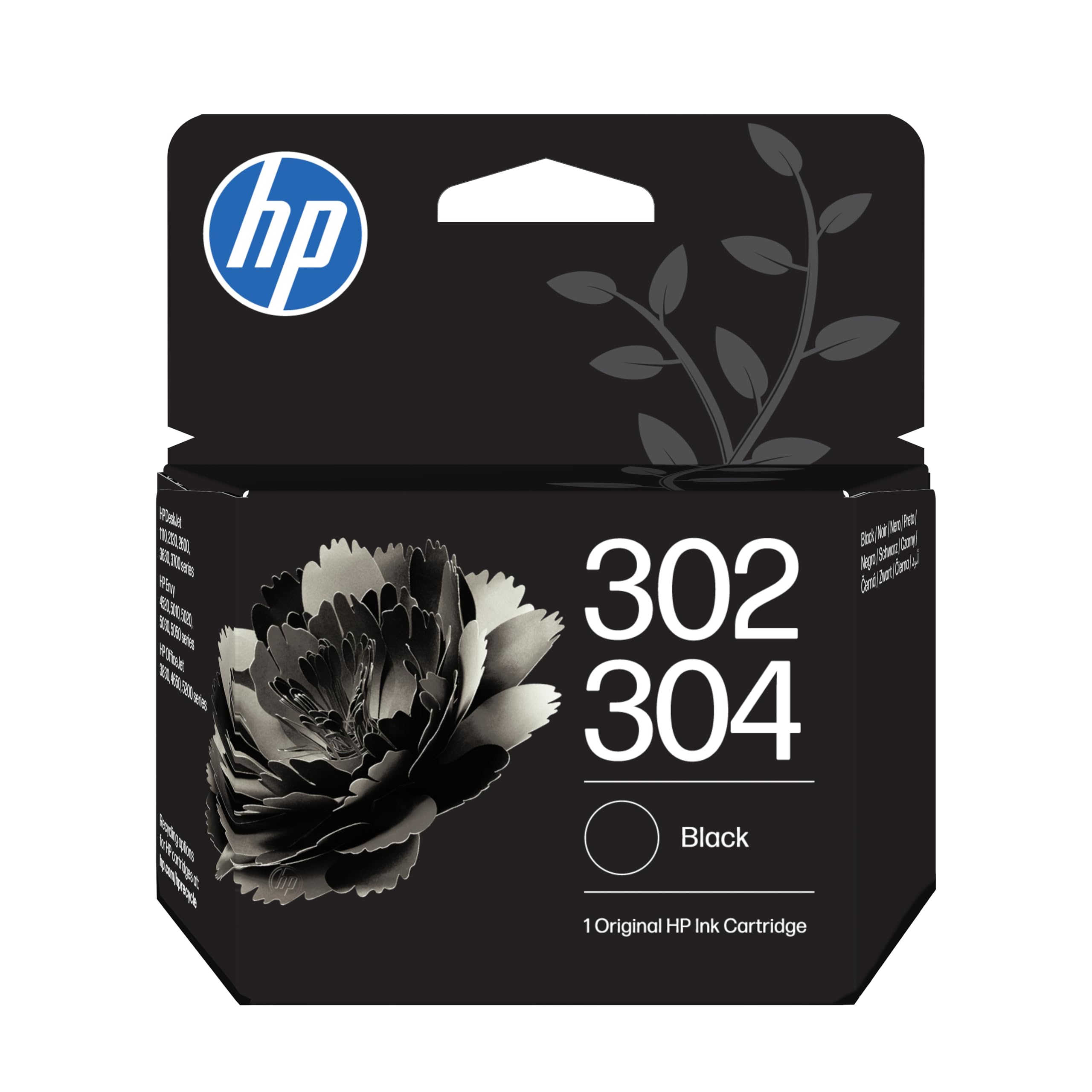 HP 302/304 Black, Original Ink Cartridge | Compatible with HP DeskJet 1110, 2130