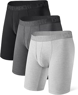 DAVID ARCHY Men's Underwear Set Breathable Soft Moisture Wicking Underwear with Fly