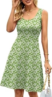 Herou Summer Beach Dresses for Women A Line Sleeveless Tank Dress