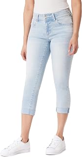 WallFlower Women's Ultra Crop Mid-Rise Insta Soft Juniors (Standard and Plus) Jeans