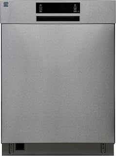 Kenmore 24" Built-In Dishwasher, Fingerprint Resistant Stainless Steel | 51 DBA - UltraWash, SmartWash, Sani Rinse, SmartDry and Leak Detection - 14 Place Settings - ENERGY STAR Certified