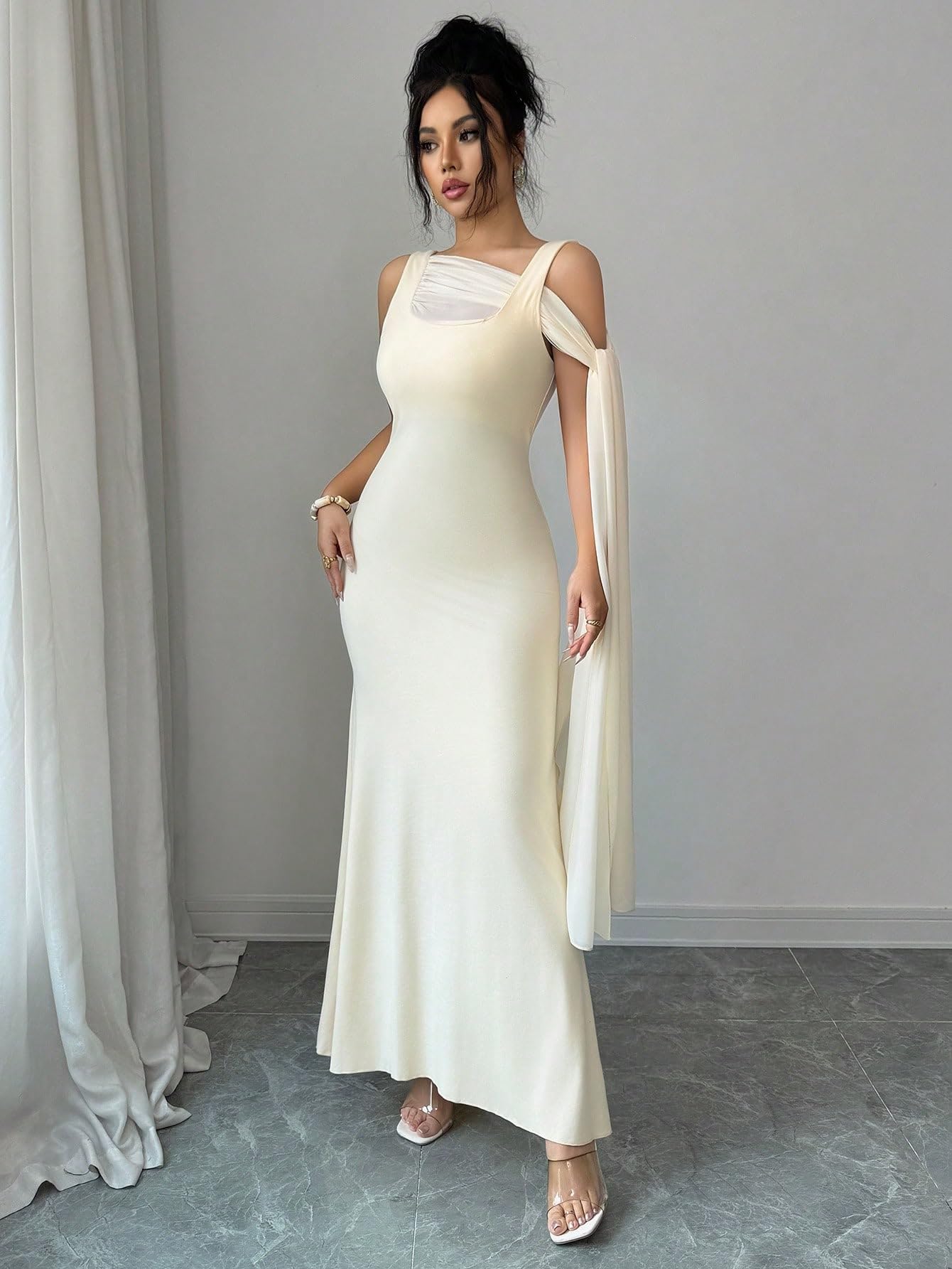 Women's Convertible Mermaid Evening Dress Formal Wedding Prom Dresses