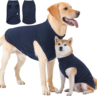 HEYWEAN Dog Fleece Jumper Stretch Winter Coat Warm Dog Pajamas Pullover Sweater Fleeces for Small Medium Large Dogs Clothes Sweatshirt Winter Outfit Fleece Dogs Jumper Pet Warm Vest Lightweight Jacket