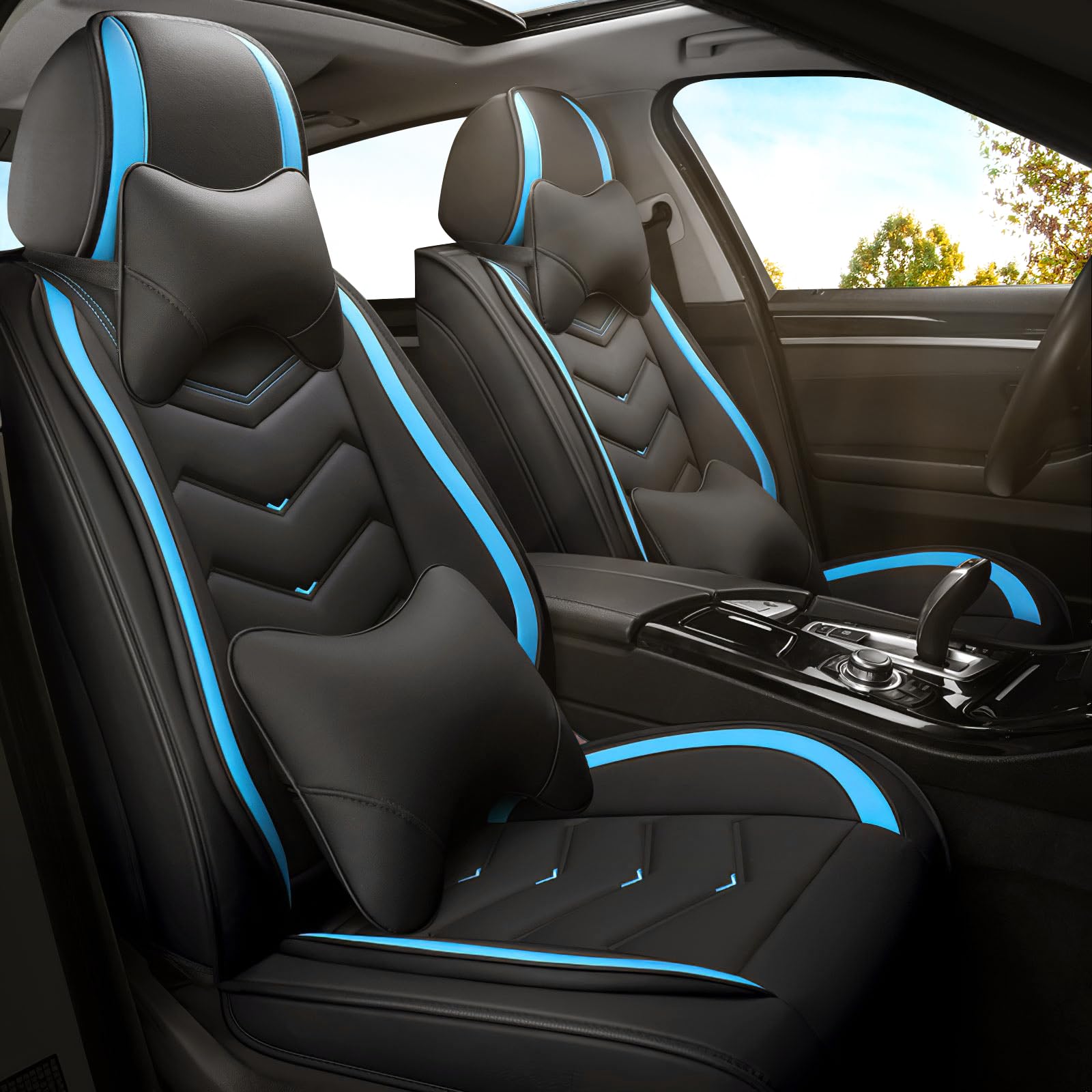 Car Seat Covers for Honda Civic 2000-2025, Premium Nappa Leather Car Seat Cover,
