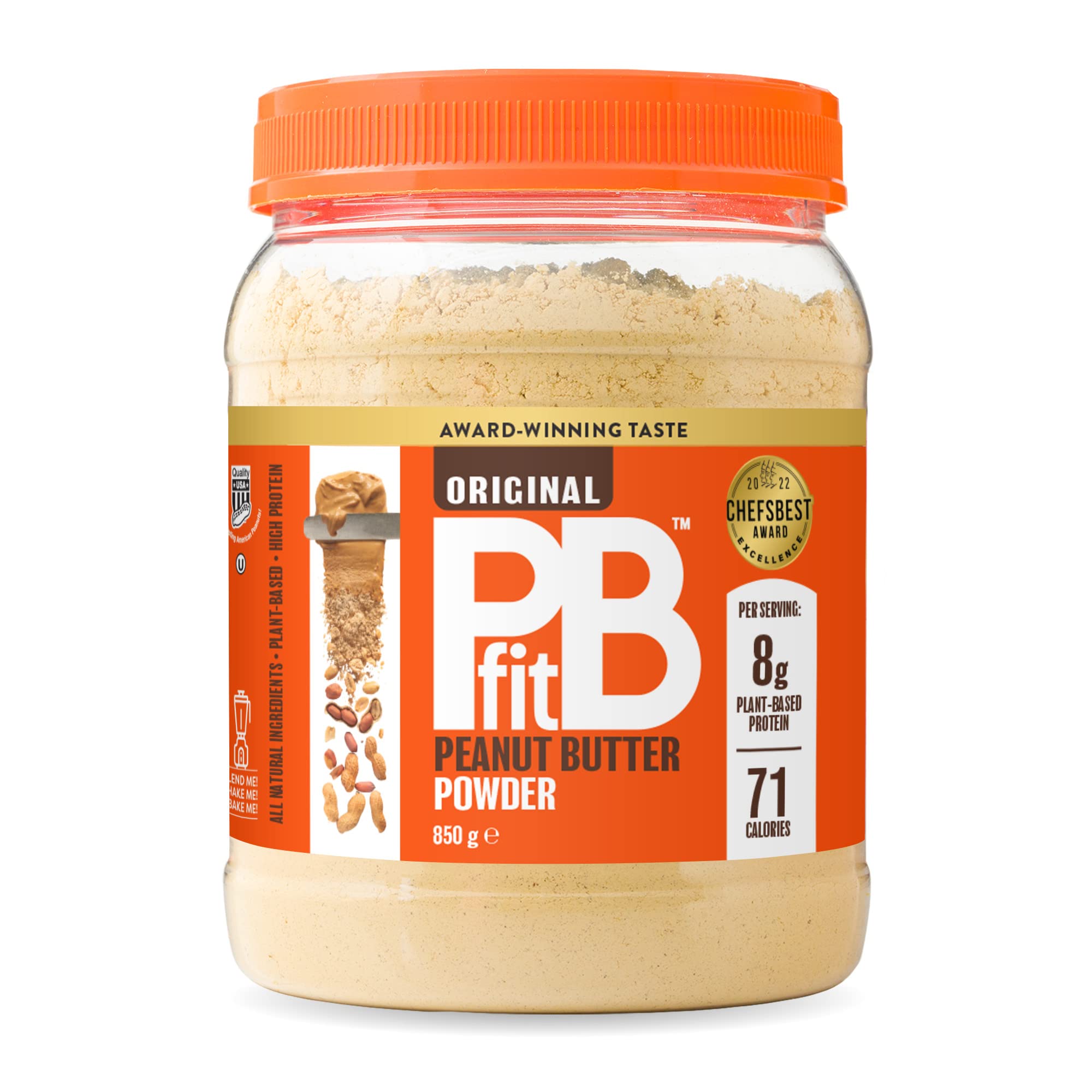 PBfit Classic Peanut Butter Powder 850g, with 8g Protein, 3g Fibre