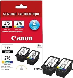 Canon Genuine Ink Cartridges PG-275 Black, CL 276 Colour, Value Pack, 2 Count, ChromaLife100, for PIXMA TR4720, TS3720, TS3520 Series Printers