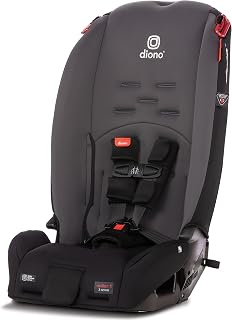 Diono Radian 3R, 3-in-1 Convertible Car Seat, Rear Facing &amp; Forward Facing, 10 Years 1 Car Seat, Slim Fit 3 Across, Gray Slate