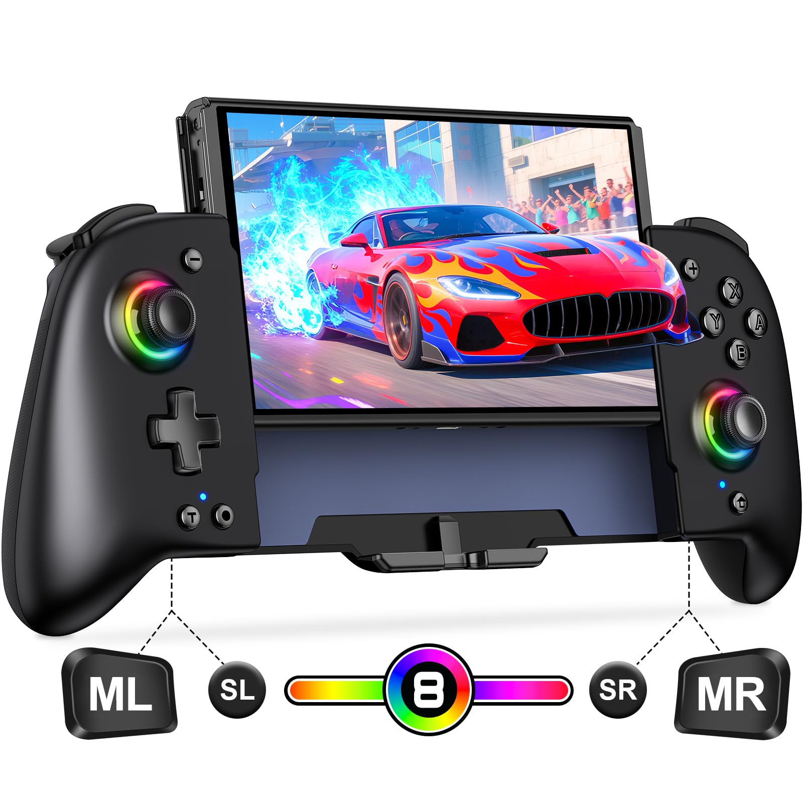 Gammeefy Switch Controller – Hall Effect Joysticks & Enhanced Grip – One Piece S