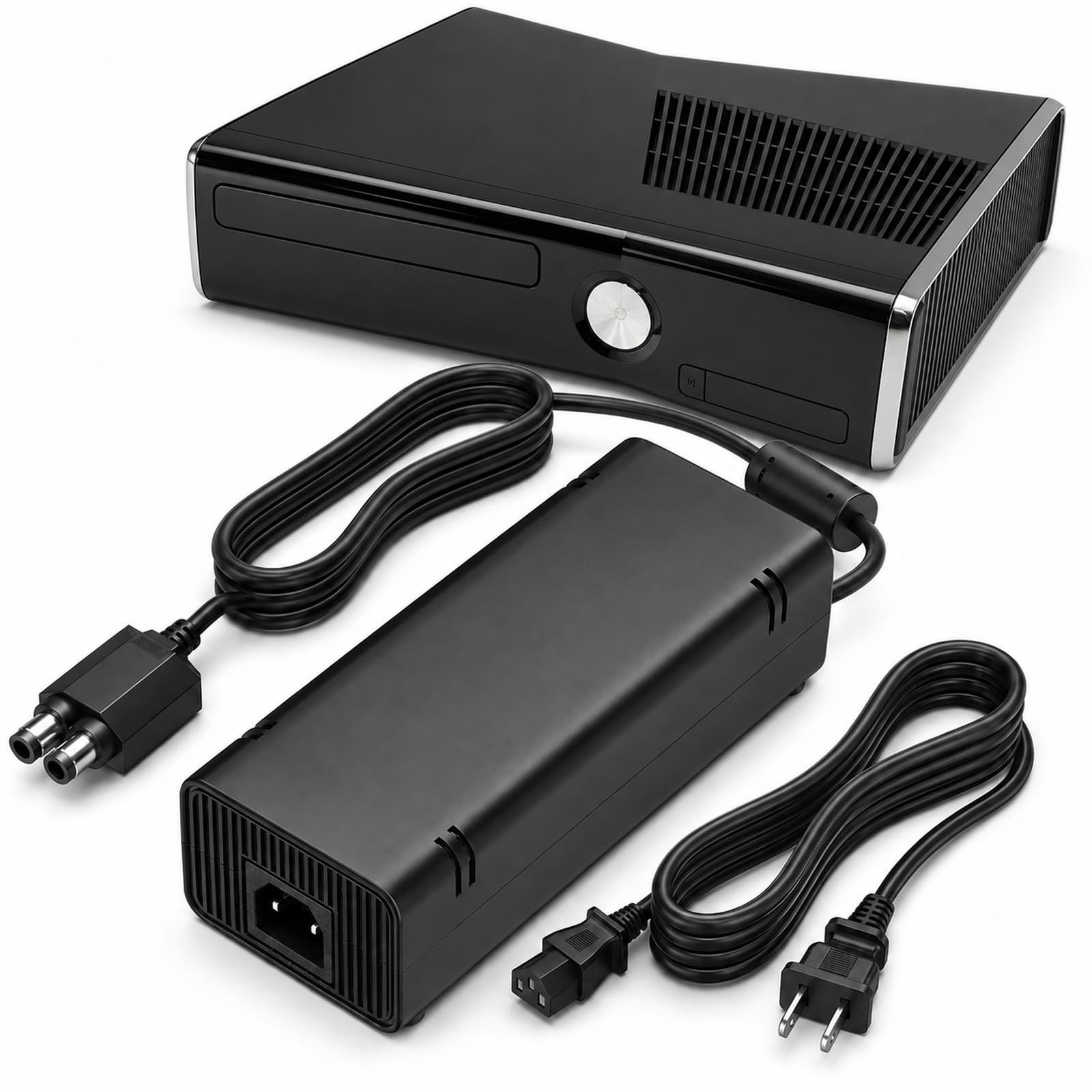 Power Supply for Xbox 360 Slim 135W AC Adapter Replacement Brick w/Fan Cord | Bu