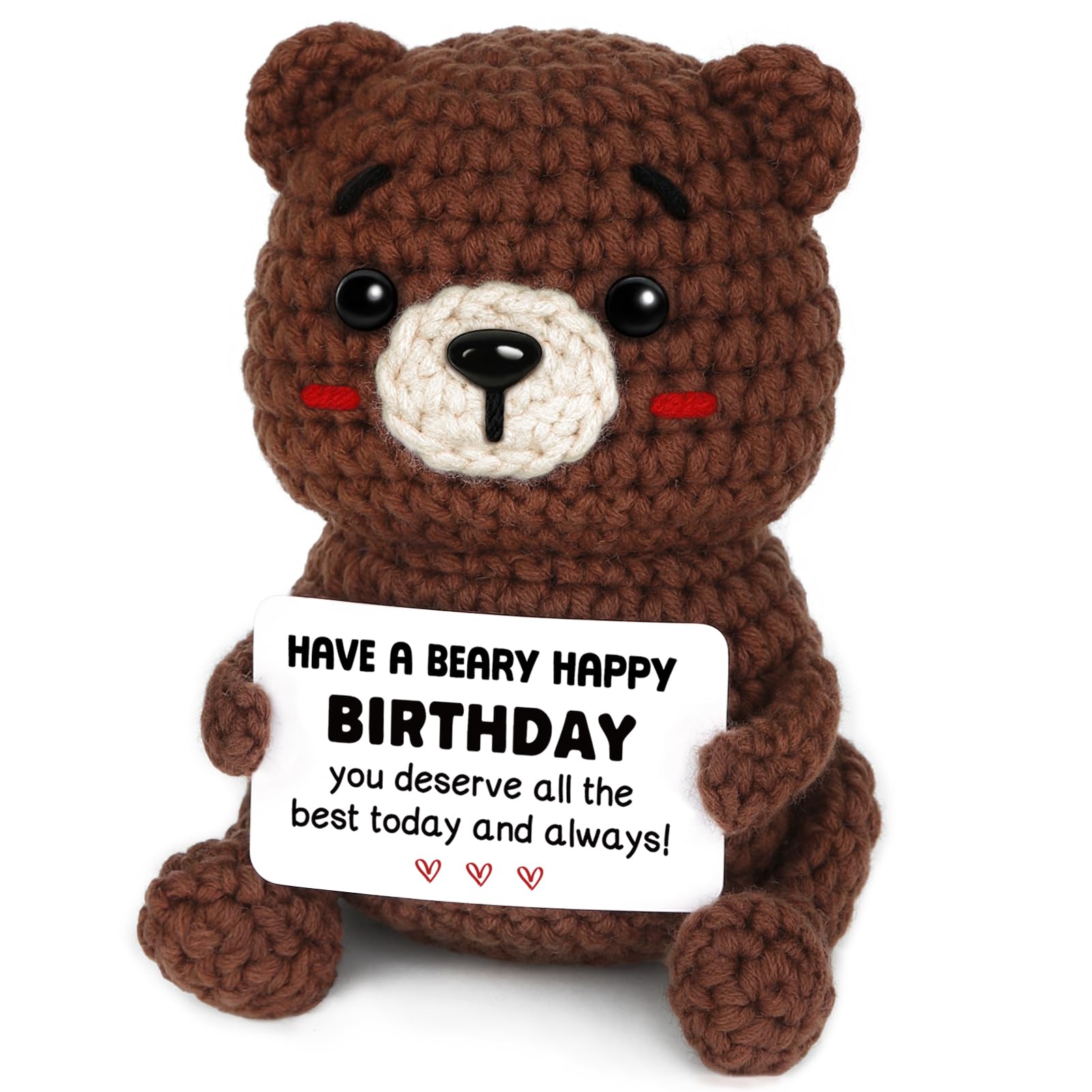 Positive Handmade Crochet Bear Birthday