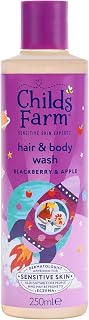 Childs Farm Kids Hair & Body Wash, Blackberry & Apple | Tear-free, Gently Cleanses | Suitable for Dry, Sensitive Skin, 250ml