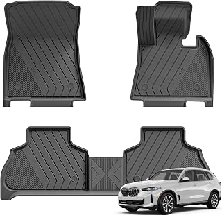 3W Floor Mats Fit for BMW X5 G05 2019-2026, All Weather Thorex™ Car Mat, Dog Friendly Waterproof Anti-Slip Easy to Clean Heavy Duty Floor Liner BMW Accessories