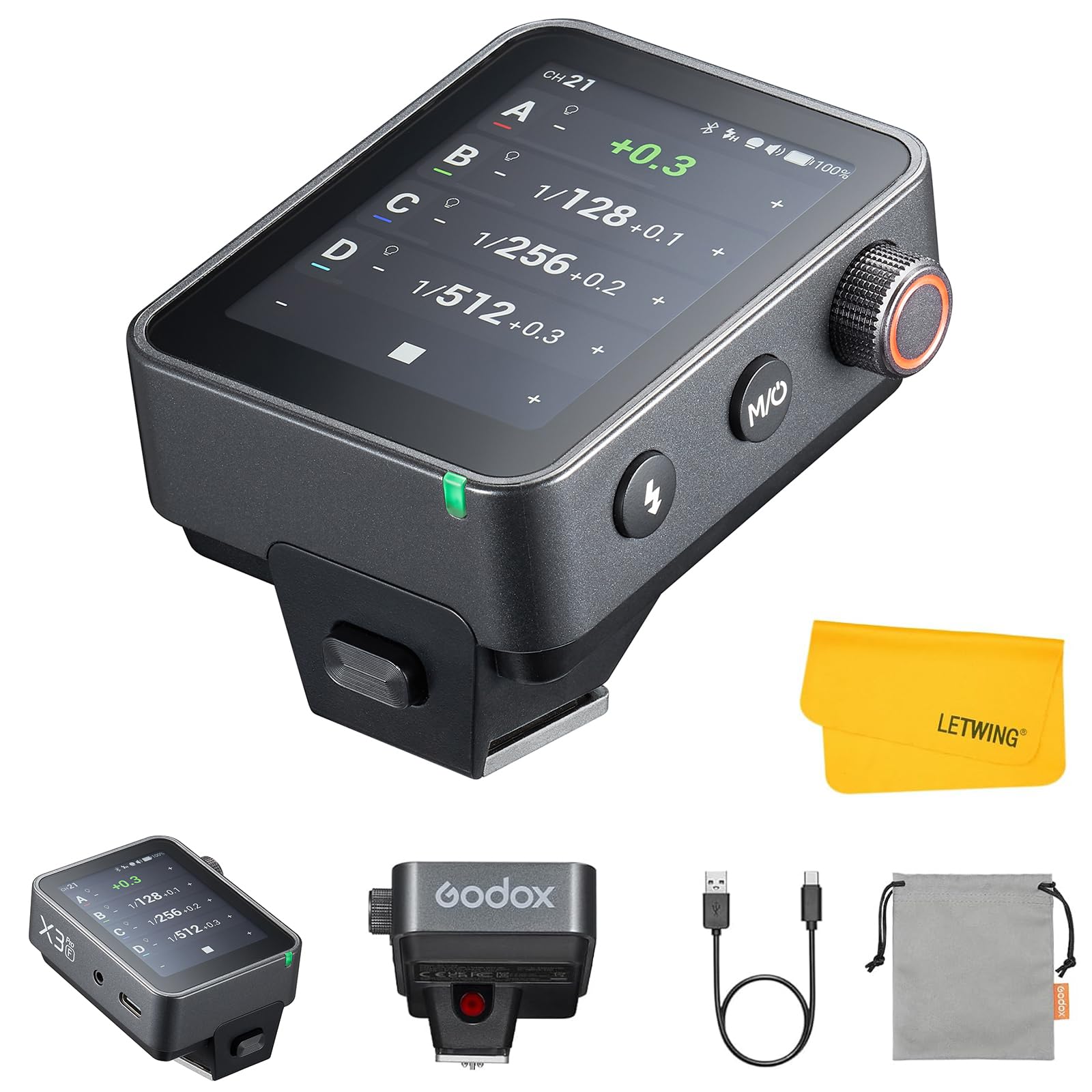 Godox X3 Pro F X3Pro-F TTL Wireless Flash Trigger for Fuji, 2.4G Trigger