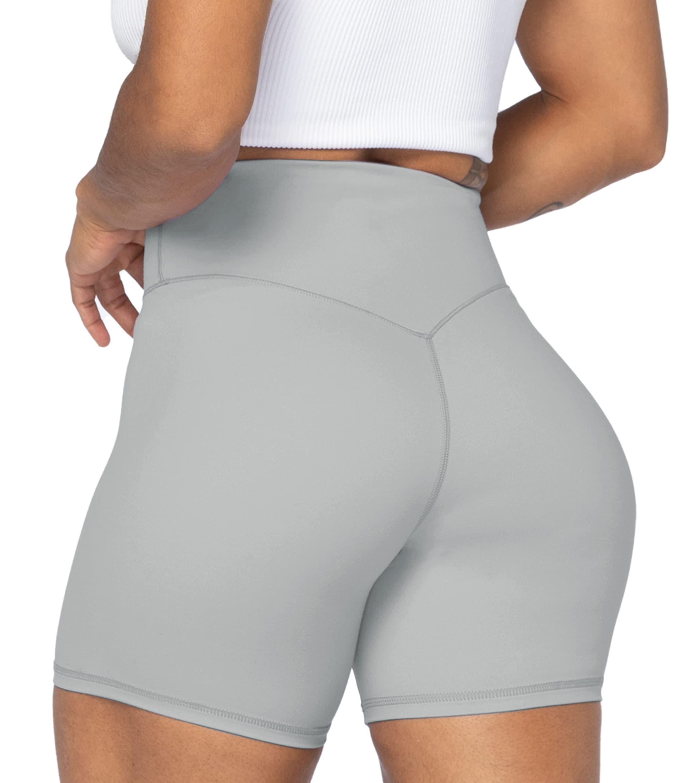 Sunzel Womens High Waist Tummy Control No Front Seam Biker Shorts