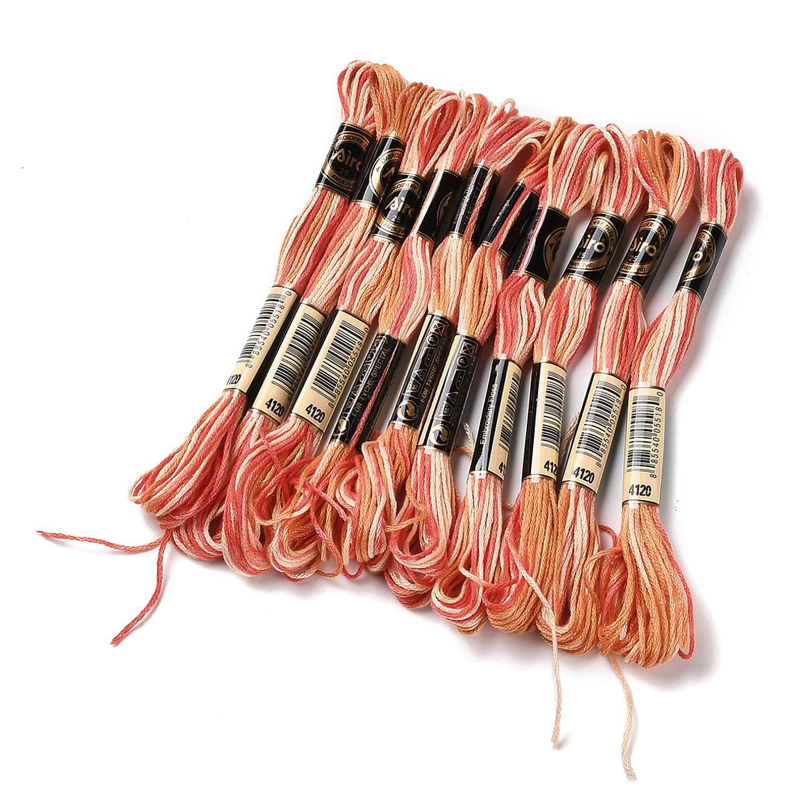 10 Skeins 8M Polyester 6 Ply Embroidery Floss for DIY Crafts Hand Sewing Knittin