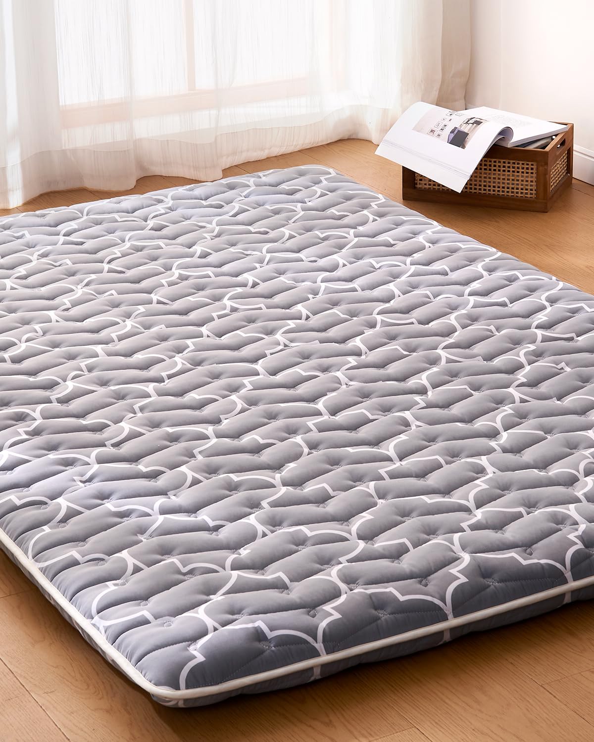 6th Generation Japanese Floor Futon Mattress - Extra-Thick 9-Layer Modern Futon 
