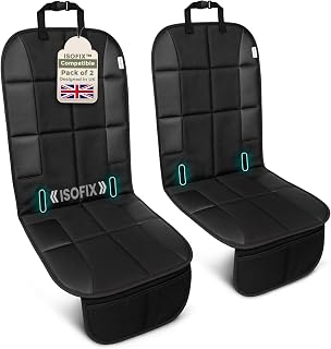 SOVARA® Car Seat Protectors for Child Seats (2 Pack)- ISOFIX Seat Protector | Car Seat Protector, baby car seat protector, waterproof 600D Oxford fabric, car seat cover baby, child car seat protector