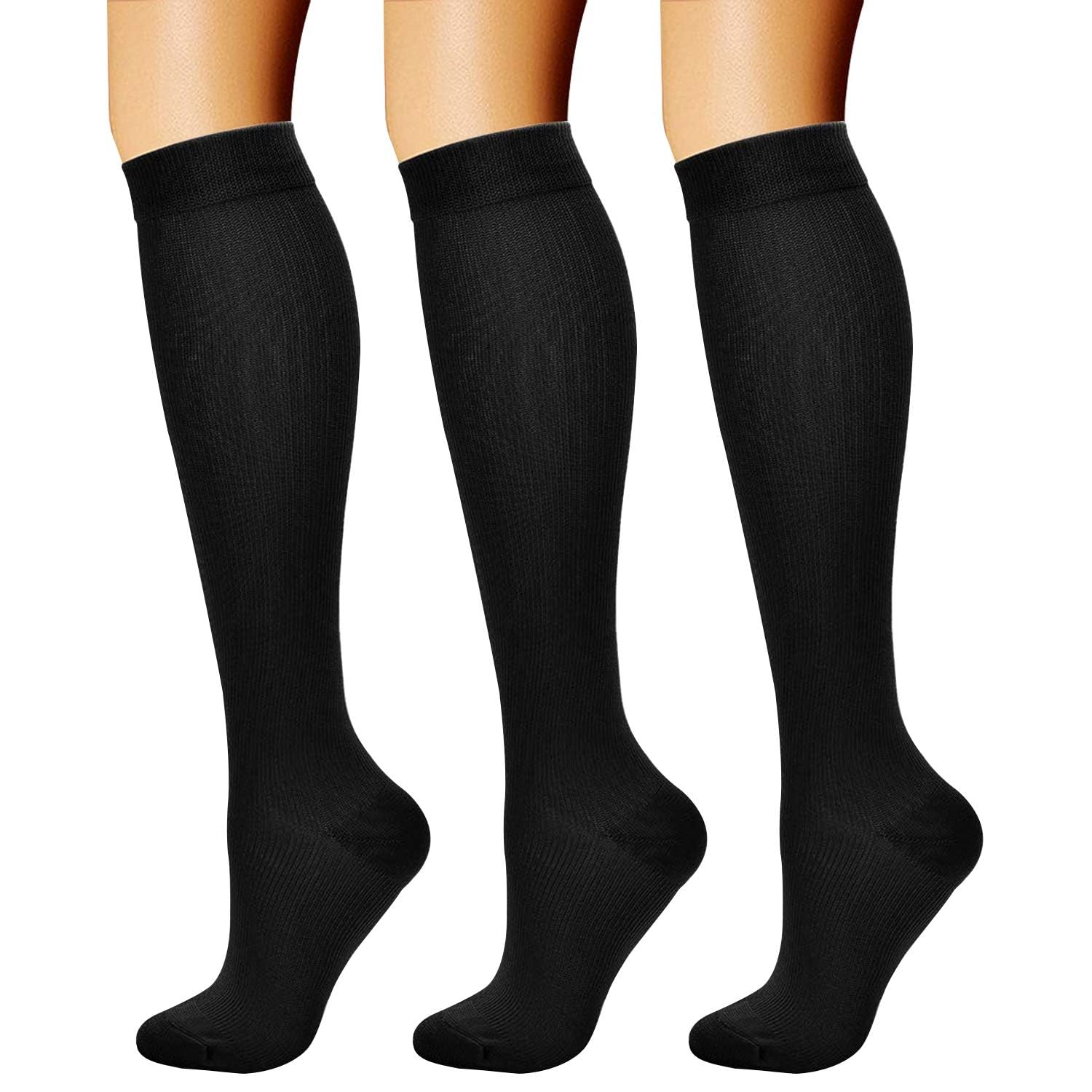 CHARMKING Compression Socks for Women & Men Circulation (3 Pairs) 15-20 mmHg is 