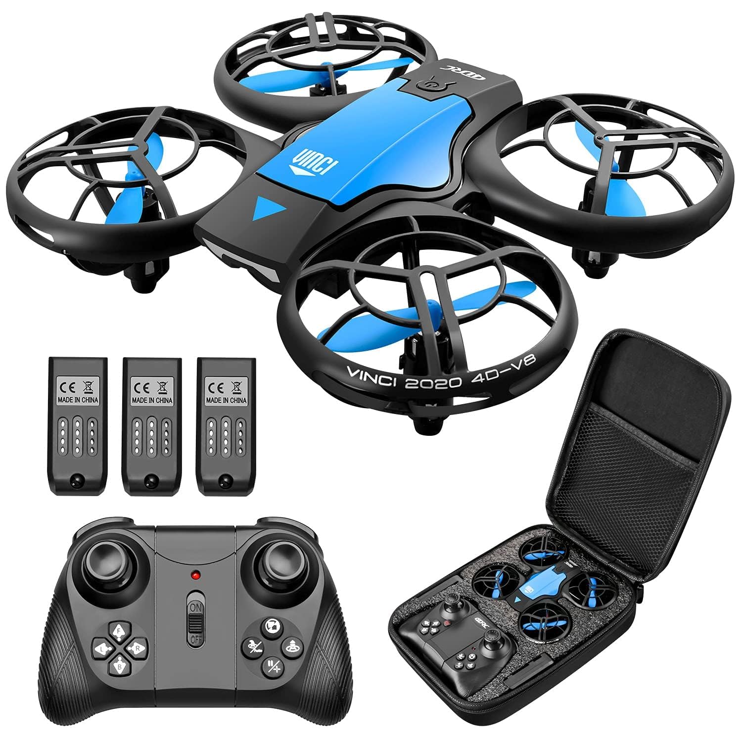 4DRC Mini Drone for Kids Hand Operated RC Quadcopter with 3 Batteries Longer Fli