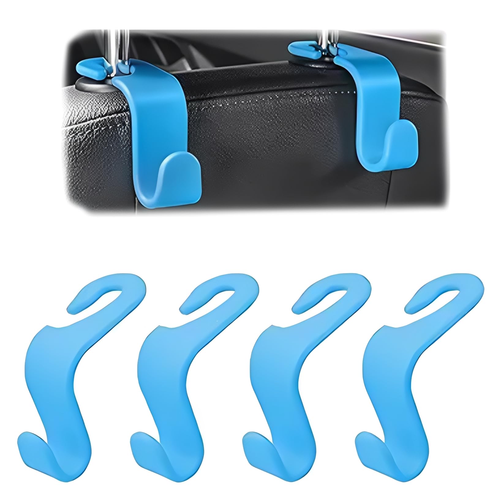 4 Pcs Universal Car Seat Headrest Storage Hooks Organizer Holder Organizer for H