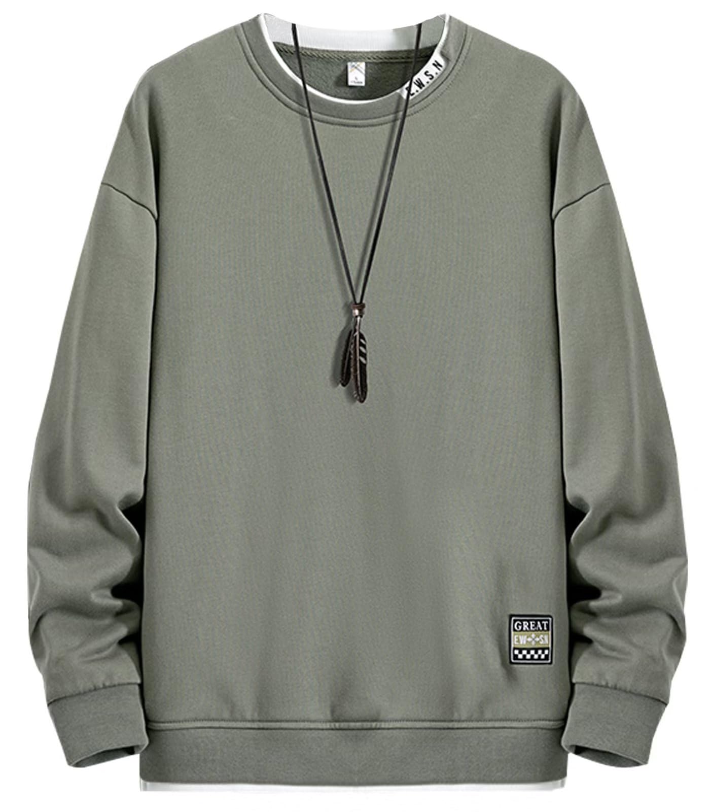 Bligo Men's Autumn Clothes, Sweatshirt, Large Size, L-8XL, Pullover, Long Sleeve