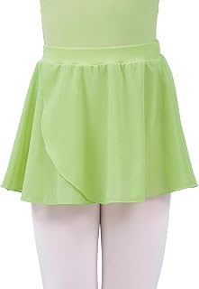 Girls Ballet Skirt Dance Wrap Skirt Mesh Sheer Skirt Ballerina Dance Clothes