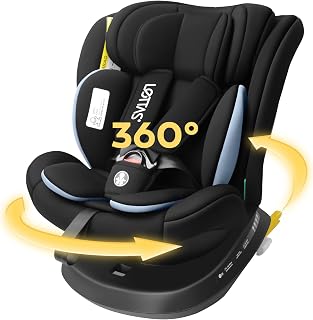 LETTAS I-Size 360 Rotation Baby Car Seat with ISOFIX, 40-150cm (0-12 Years) | 360 swivel