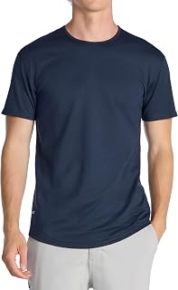 BYLT Mens Drop-Cut Men's T Shirt, Slim Fit Plain Tshirts for Men, Drop Cut Basic Crewneck Tee, Wrinkle Resistant, Stretch Fit