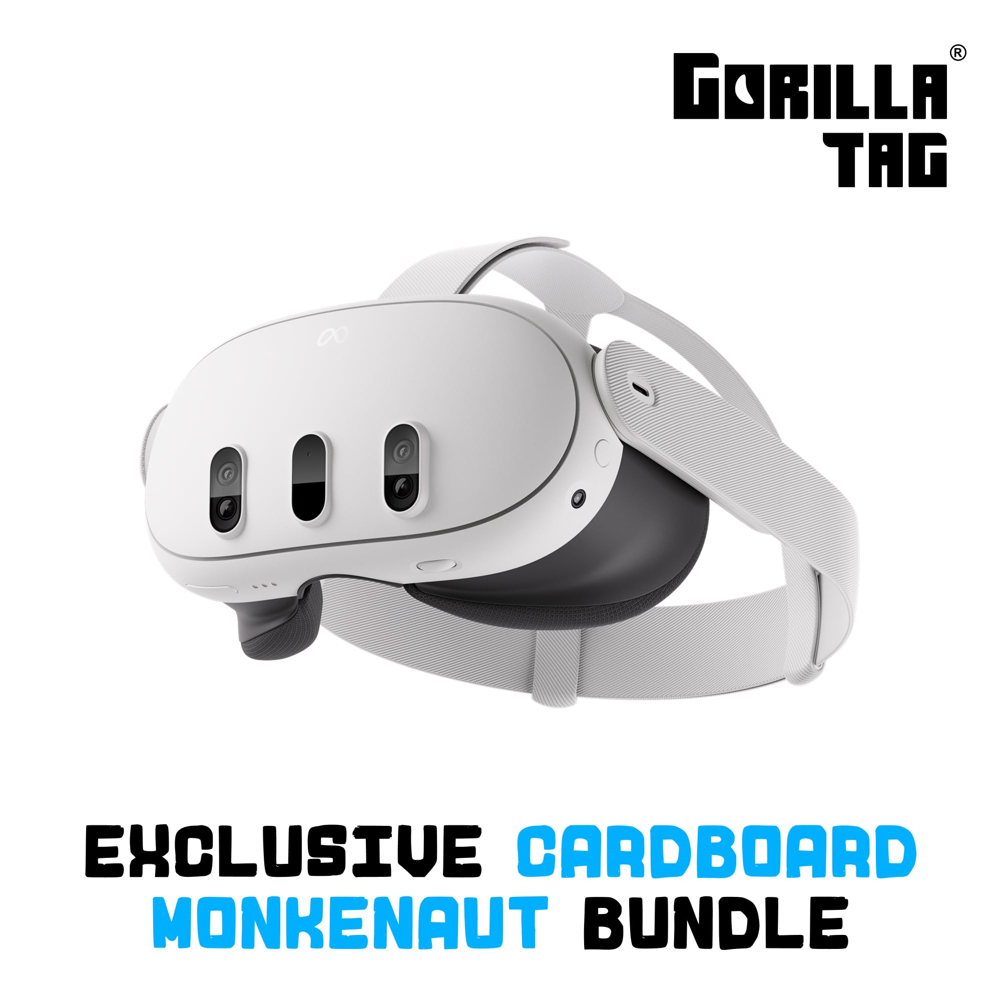 Meta Quest 3 512GB | VR Without Wires — Gorilla Tag Cardboard Monkenaut Bundle —