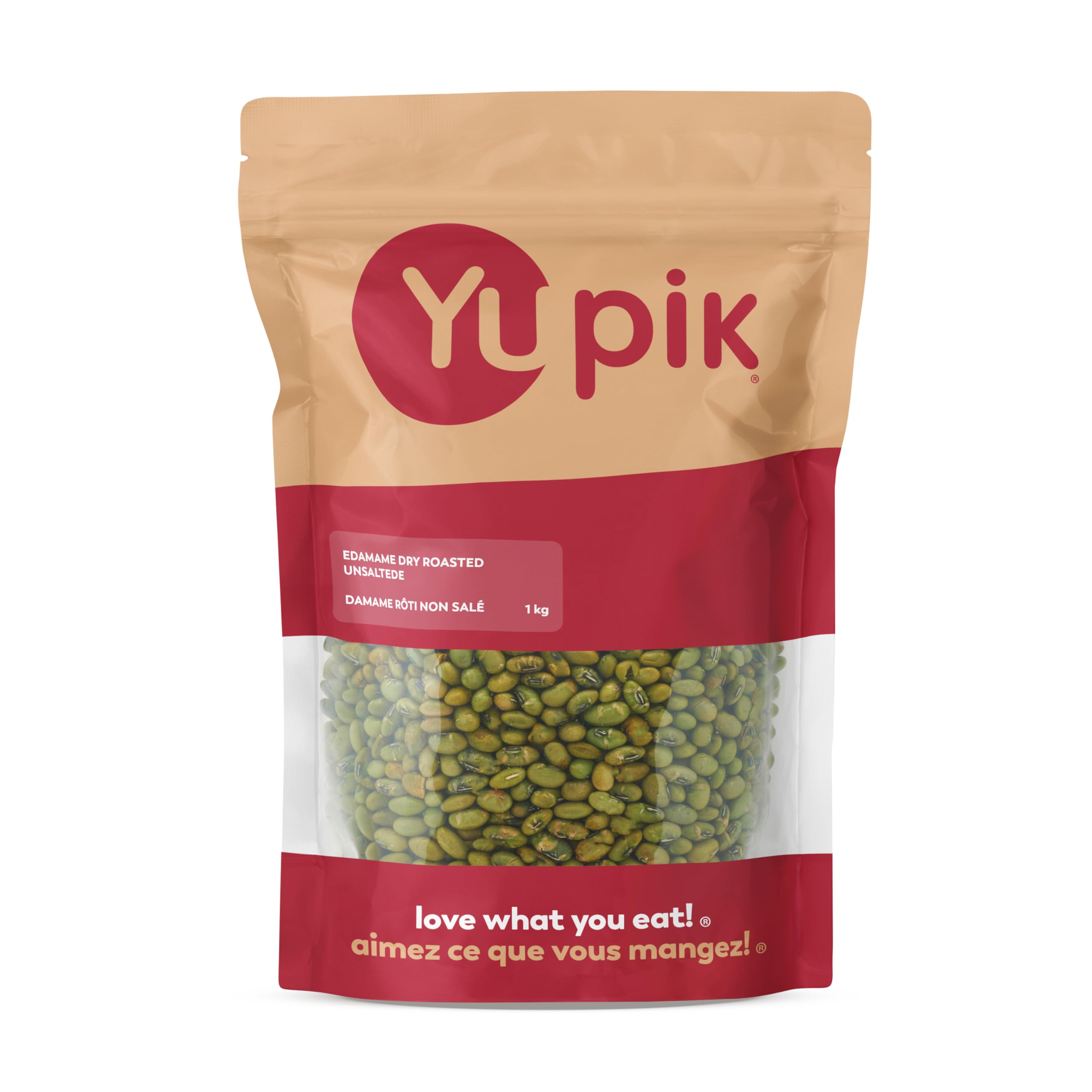 Yupik Dry Roasted Unsalted Edamame Beans, 1kg, High-Protein & Healthy Snack, Glu