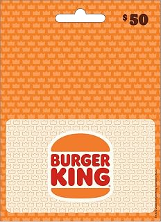 Burger King Physical Gift Card | Burger - $50