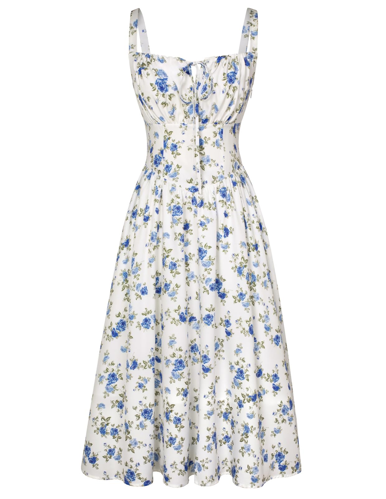 Scarlet Darkness Women's Floral Corset Dress with Pockets for Summer Spring