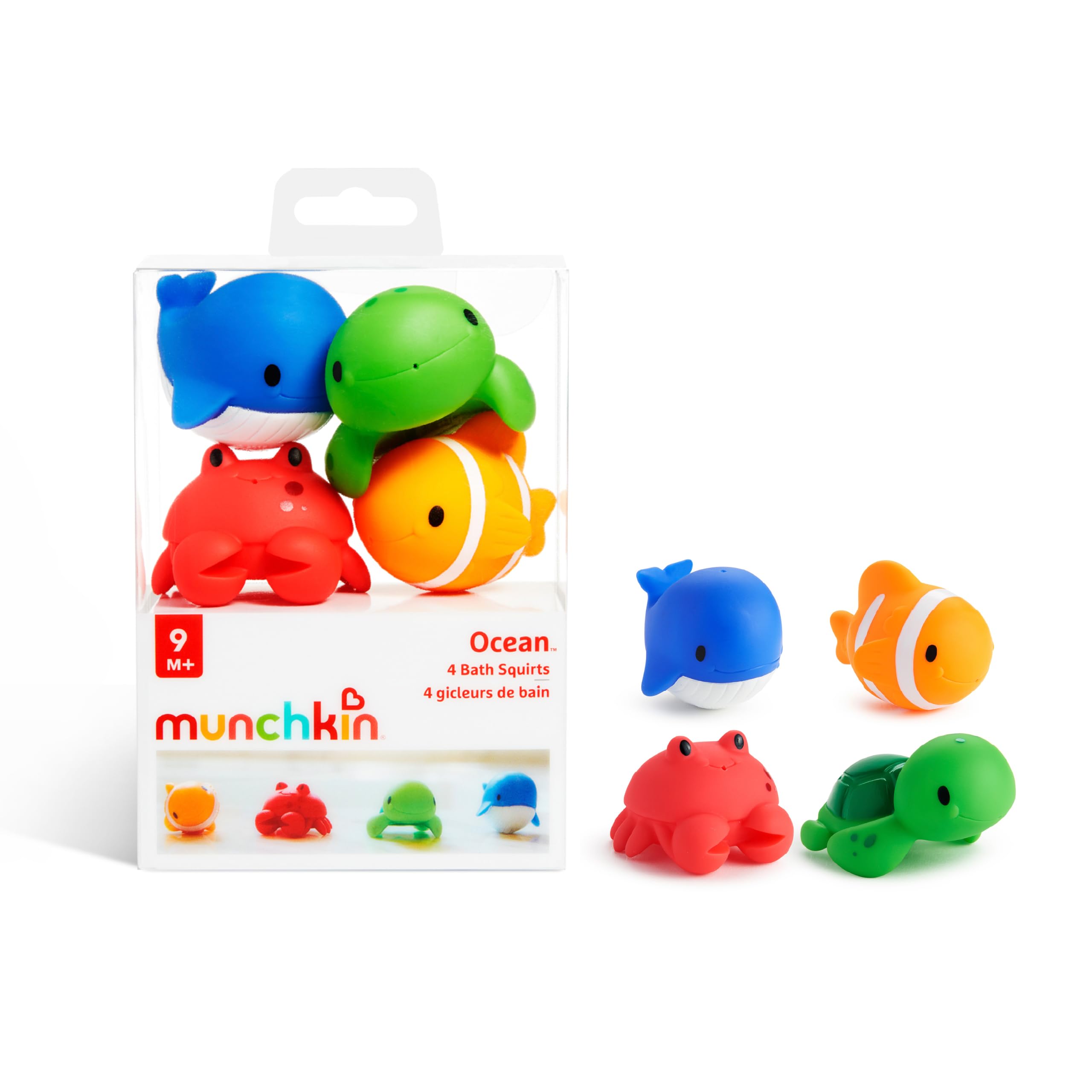Munchkin 4 Pack Ocean Squirters Baby Bath Toy | Water Play