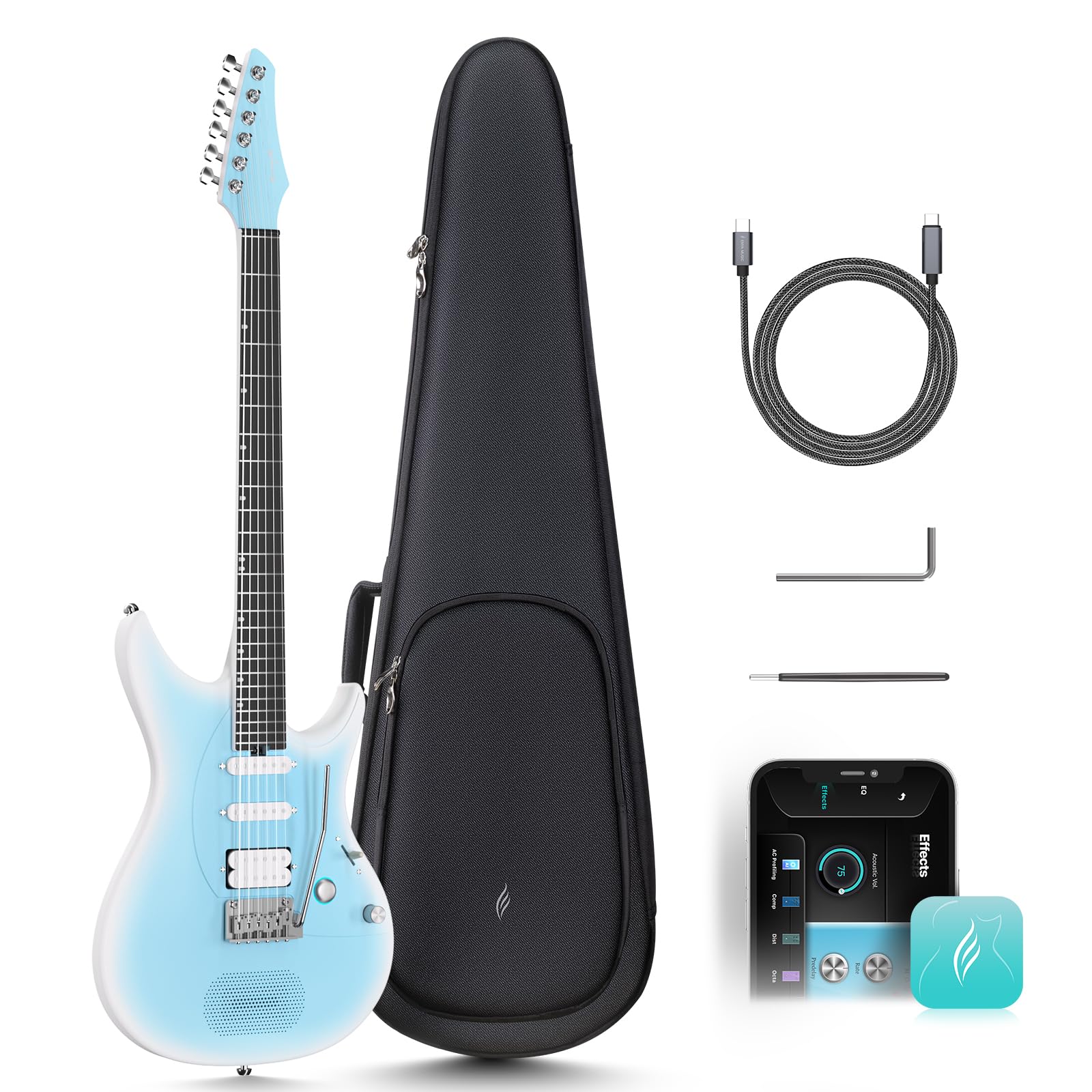Inspire 39" Carbon Fibre Smart Electric Guitar