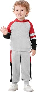 Volunboy Baby Boy 2 Pieces Autumn Winter Hoodie + Cotton Pants Set (Colour Block 1 – 8 Years)