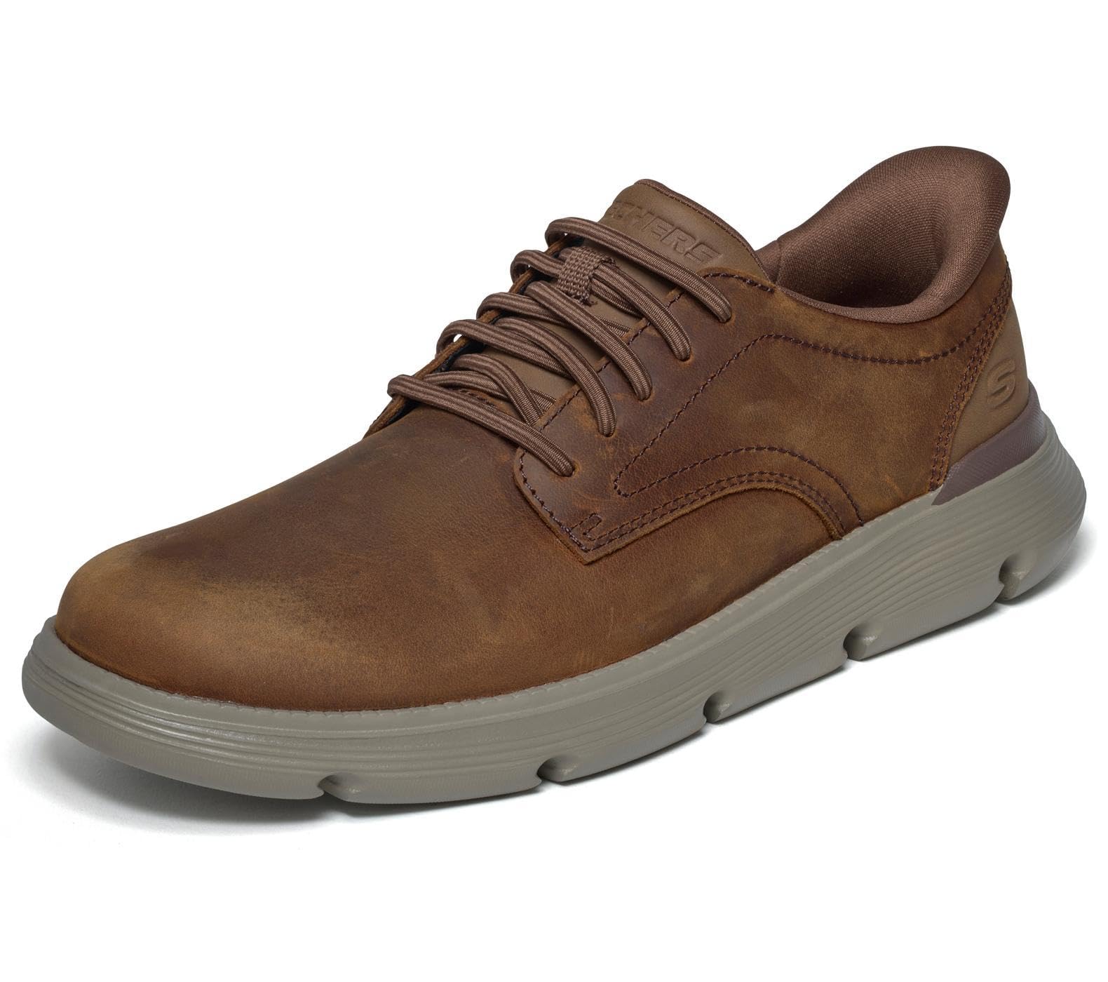 Skechers Men's 2026 Gauze Sneaker Slip-in Memory Foam Upper Leather Duran