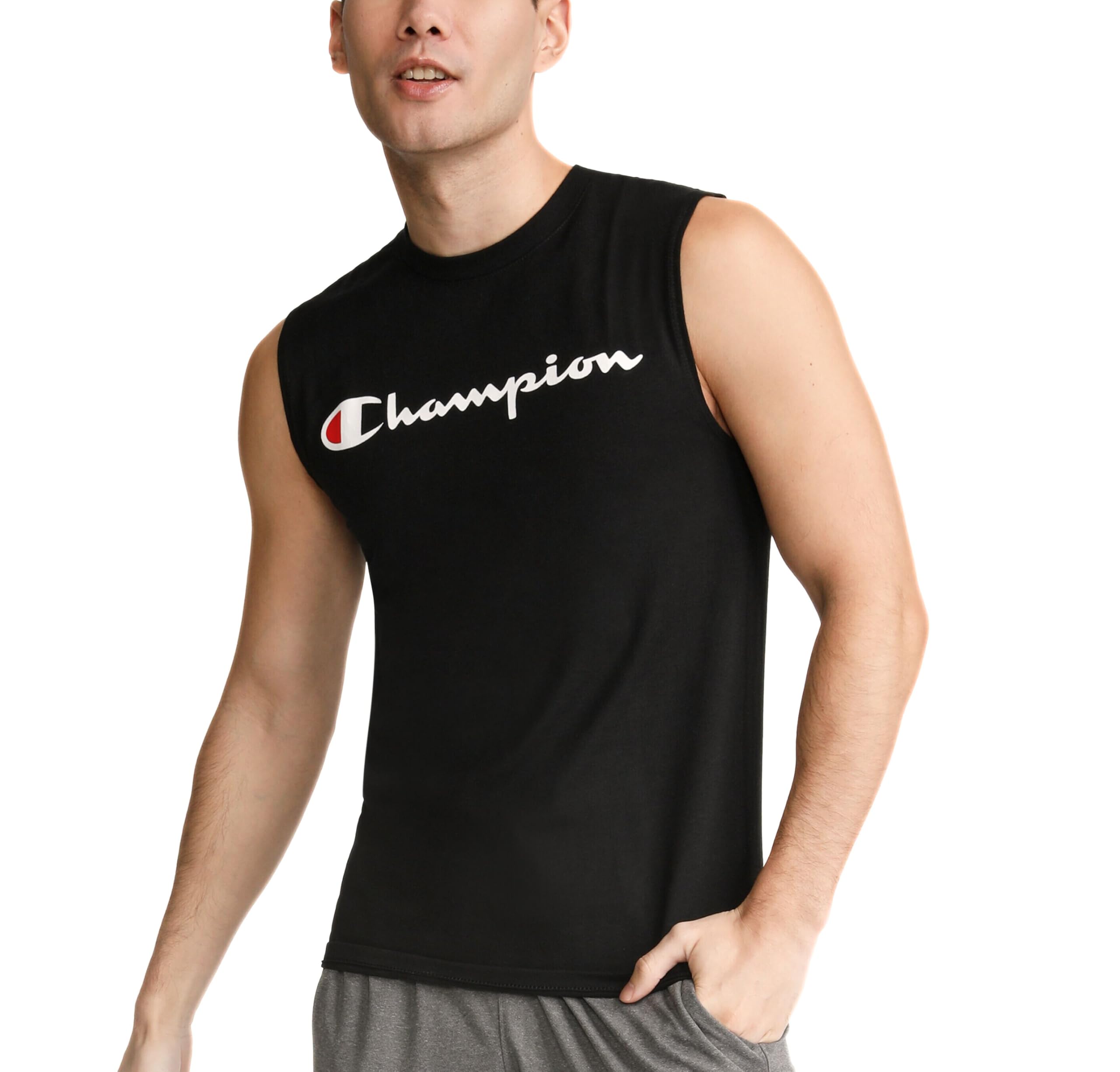 Champion Men's Graphic Jersey Muscle Shirt (Pack of 1)