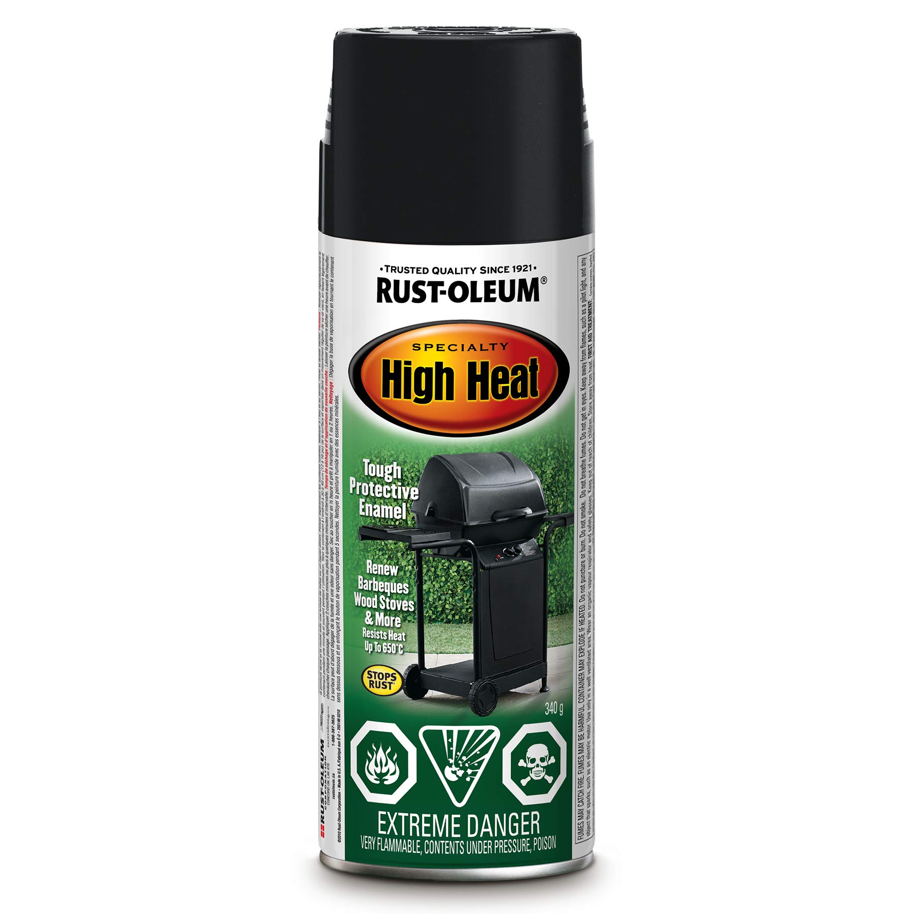 Rust-Oleum High Heat Paint BBQ Black Satin Aéro