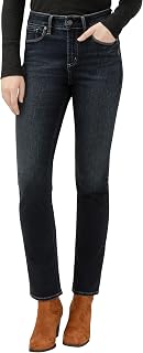 Silver Jeans Co. Womens Avery High Rise Straight Leg Jeans