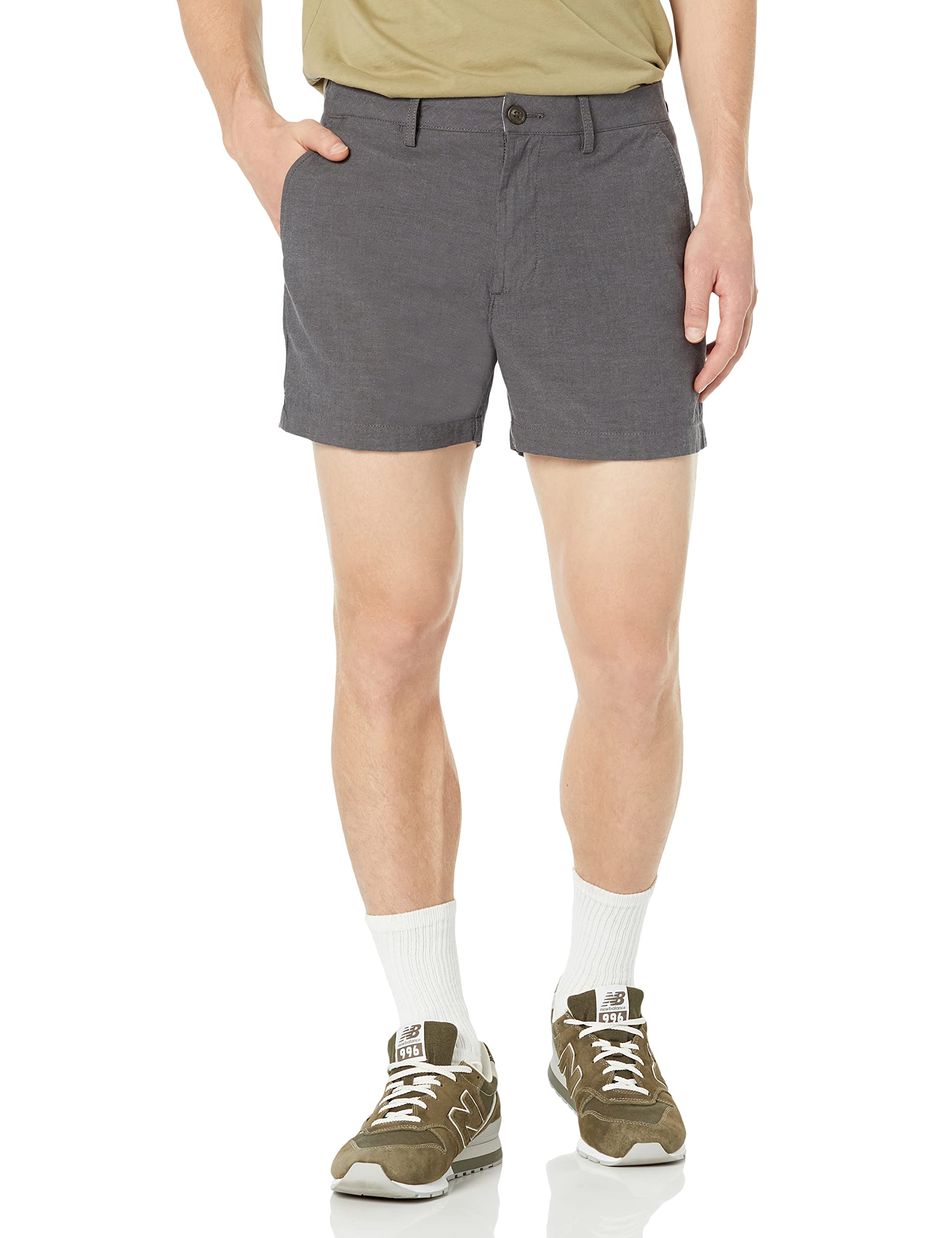 Amazon Essentials Men's Flat Front Comfortable Stretch Chino Shorts Slim Fit 13c