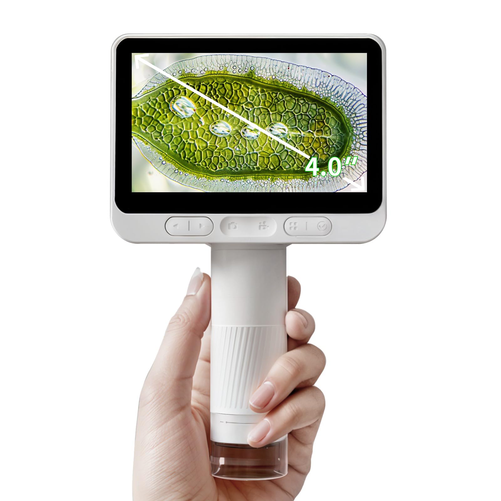 4.0" Microscope for Kids, Handheld Miniscope, 1600X Portable Kids Digital Mini P