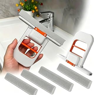 Mini Foldable Desk Mop Cotton Sponge Cleaning Home Kitchen Bathroom Countertop Lightweight Absorbent