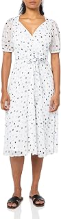 DKNY Womens Flutter Sleeve V-Neck Dress