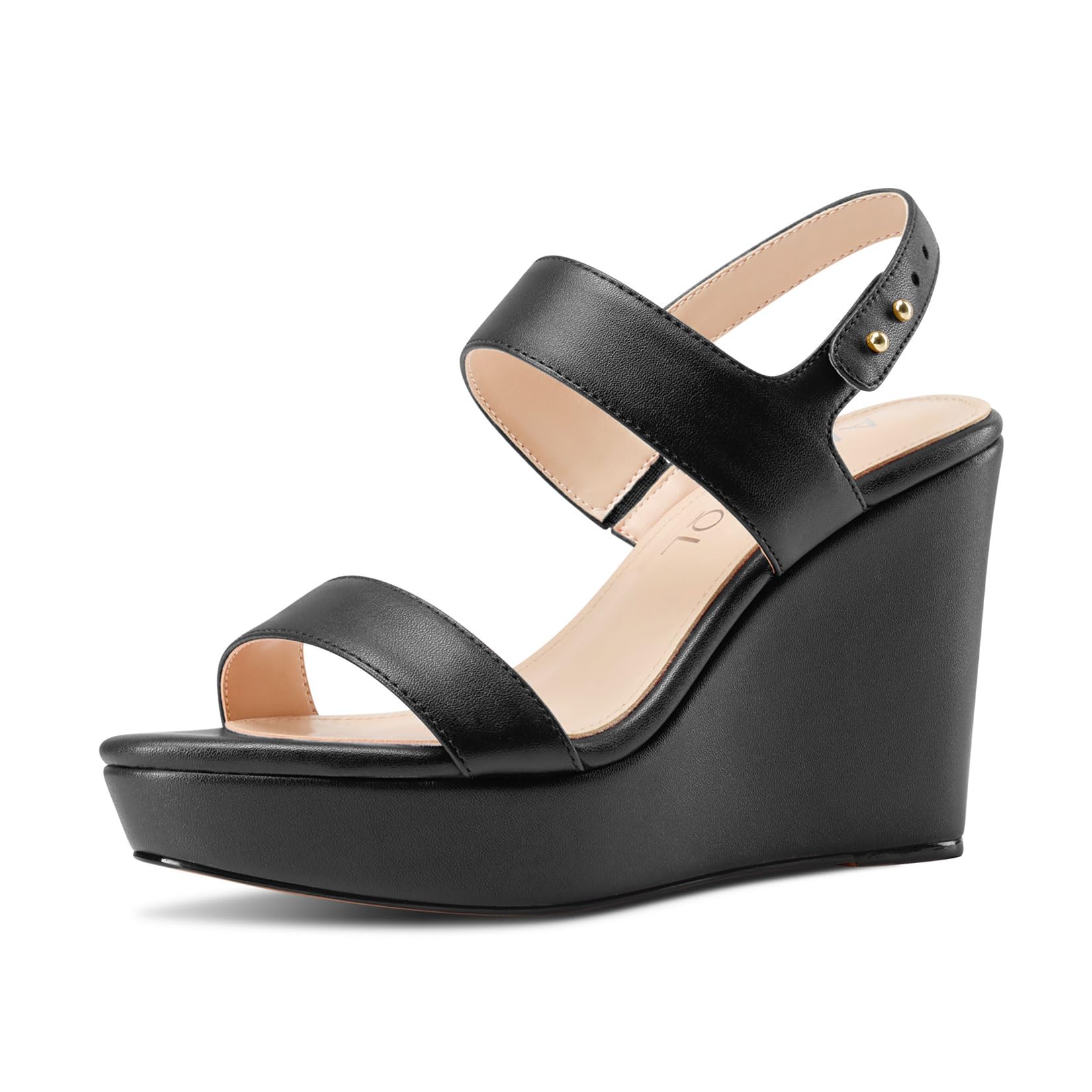Aachcol Women's Ankle Strap Wedge Sandals Open Toe High Heel Wedges Summer Shoes