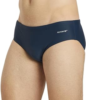 Sporti Men's Athletic Swim Brief Swimsuit, Printed Colors & Solid Swimwear