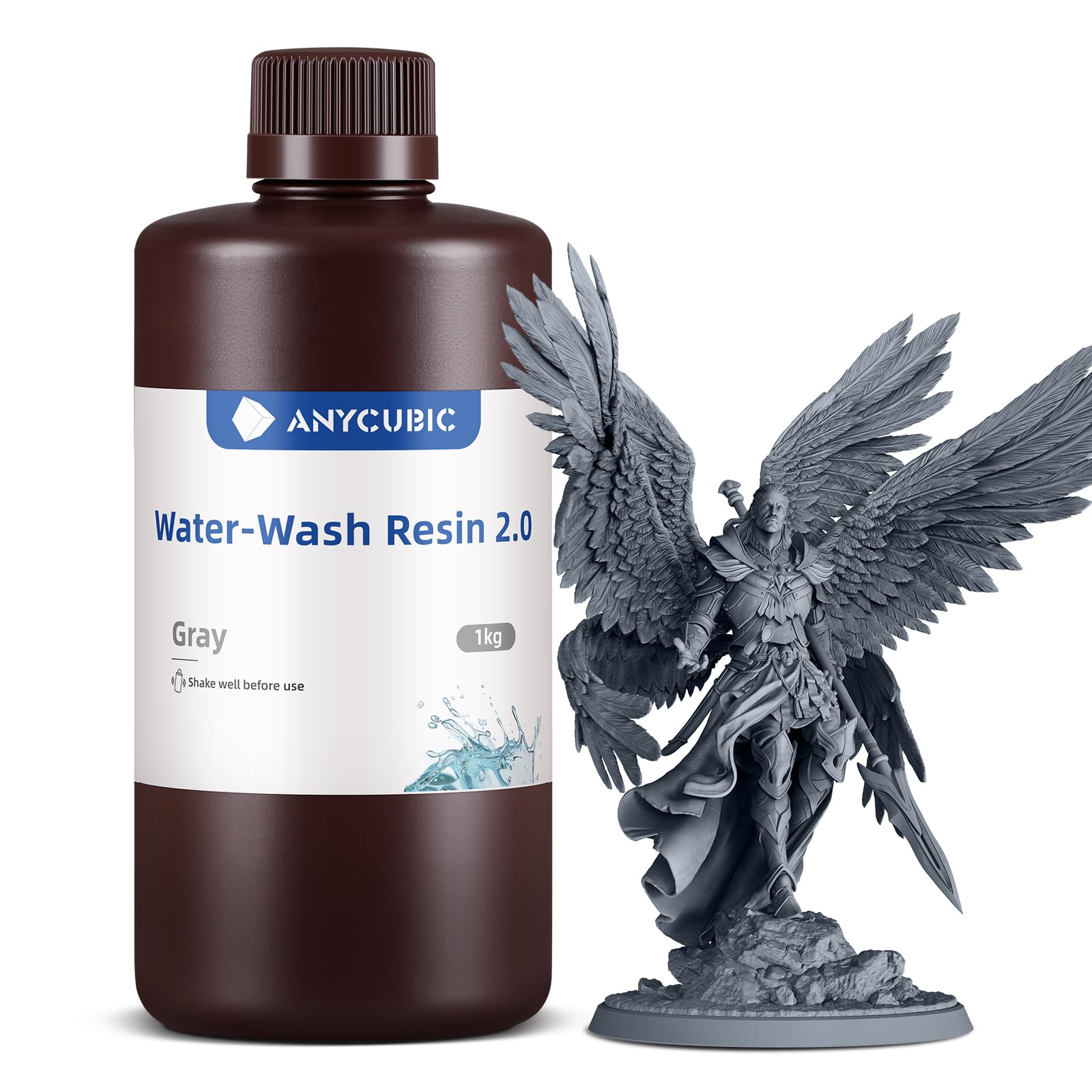 ANYCUBIC Water Washable 3D Printer Resin 2.0 with Easy Post-Processing, High Pre