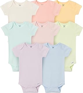 Gerber Baby Boys and Girls' 8-pack Short Sleeve Onesies Bodysuits