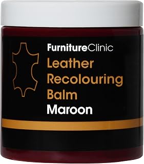 Furniture Clinic Recoloring Conditioner for Leather in 16 Colours Brown Nourishing, Repair, Renews Absorbent, Faded, Worn, Scratched Skin - Sofas, Car Seats, Shoes, Bags, Jackets