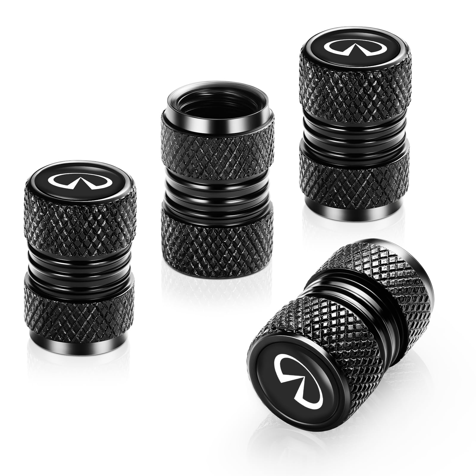 SDSHSM 4 Pcs Metal Car Wheel Tire Valve Stem Caps for Infiniti Q50 FX35 FX37 F50
